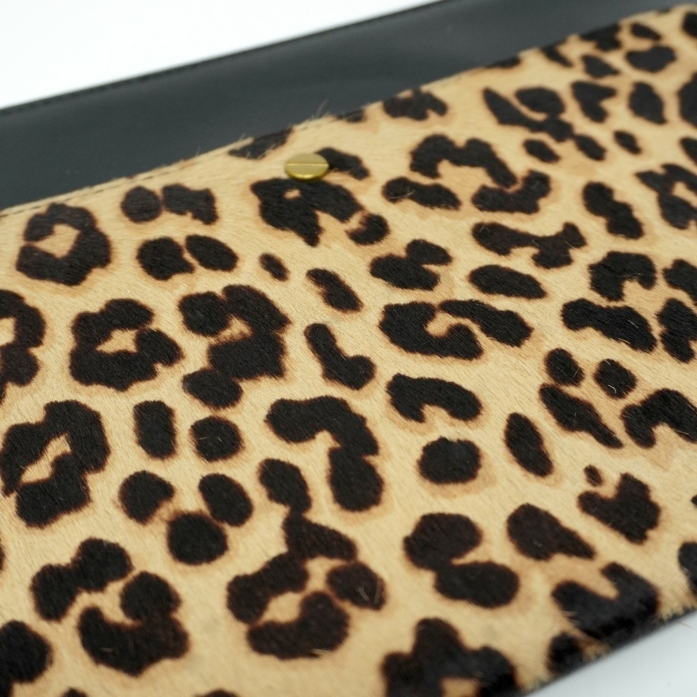 J.Crew Leather and Leopard Print Clutch - Picture 2 of 4